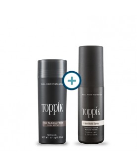 Fibres capillaires Toppik 27,5g + Fiberhold Spray Lacquer