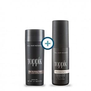 Fibres capillaires Toppik 27,5g + Fiberhold Spray Lacquer