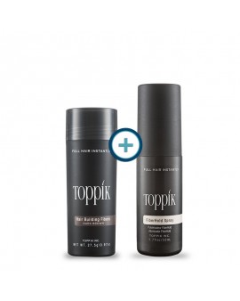 Fibres capillaires Toppik 27,5g + Fiberhold Spray Lacquer