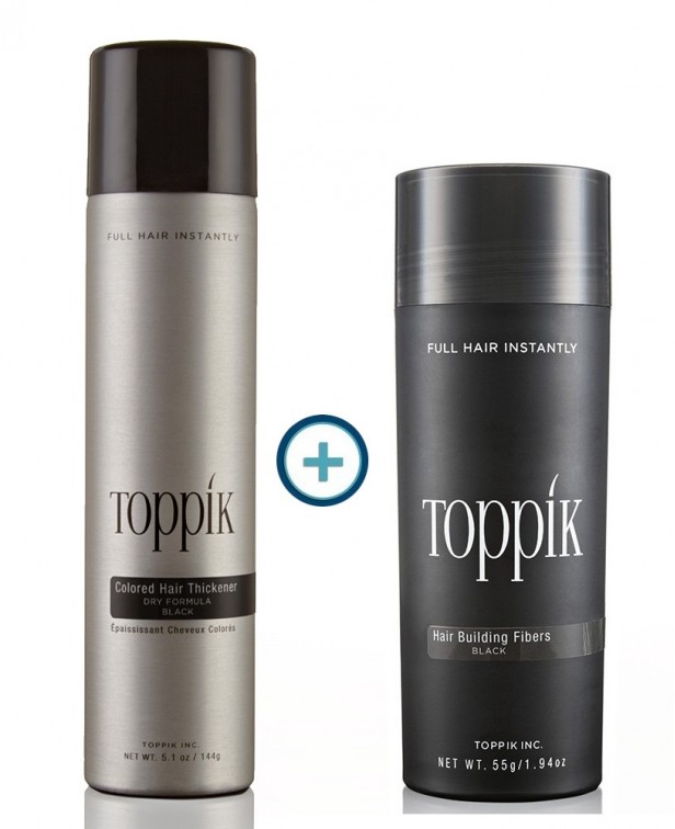 Pack fibres capillaires Toppik 55 g + Spray Volume Toppik Uphairs